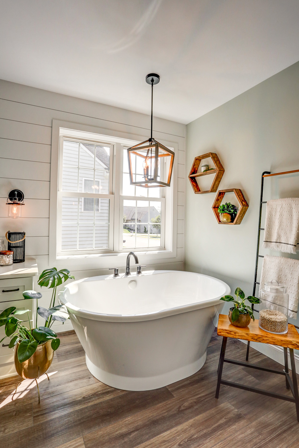 Landisville Primary Bathroom Remodel with freestanding bathtub