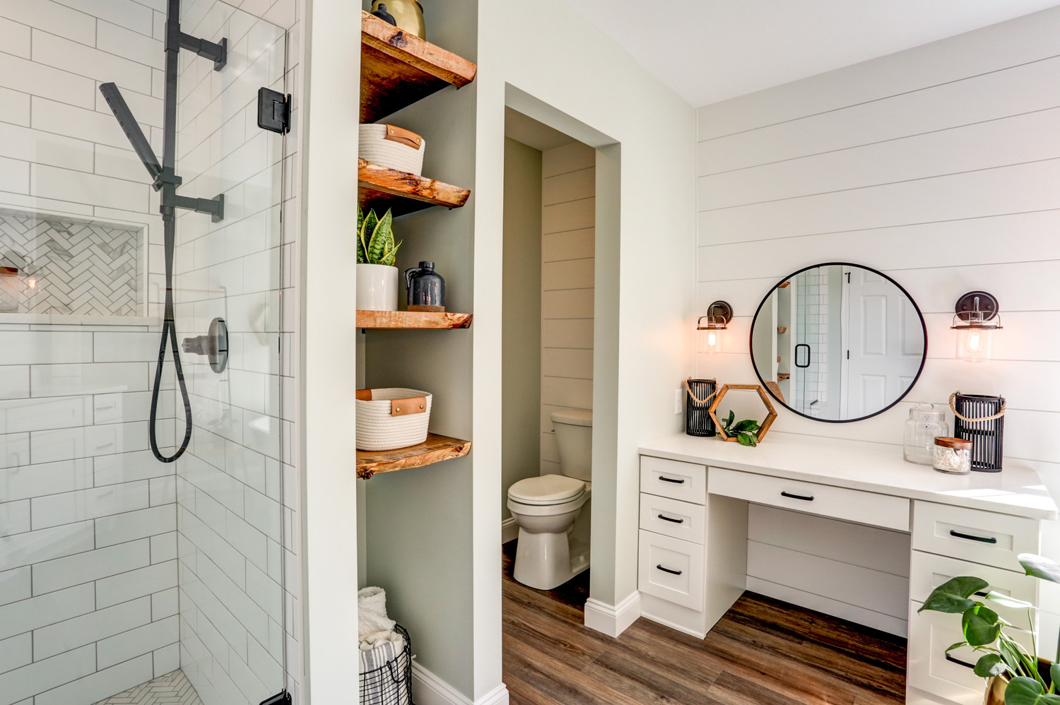 Landisville Primary Bathroom Remodel with toilet room